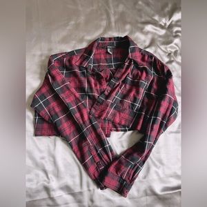 Women’s plaid print crop jacket